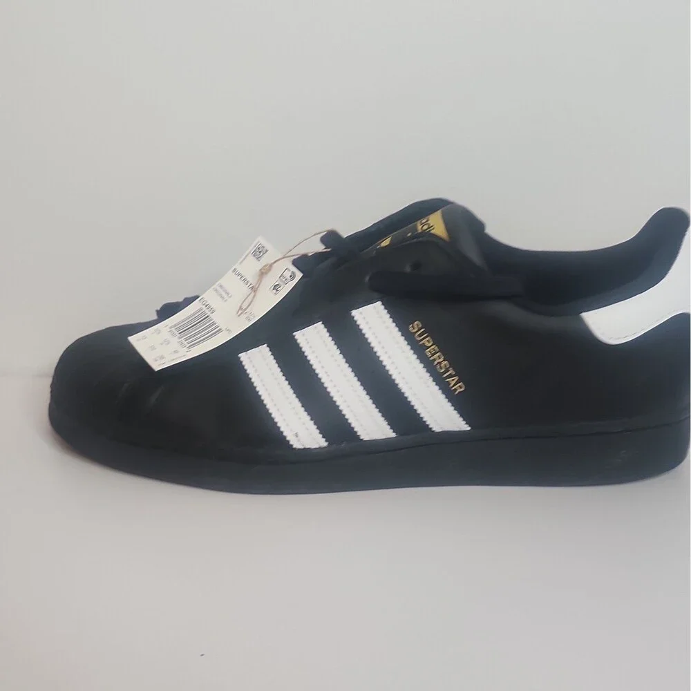 Adidas Superstar Black White Lace Up Casual Sneakers Retro OG EG4959 Men's Sz 13